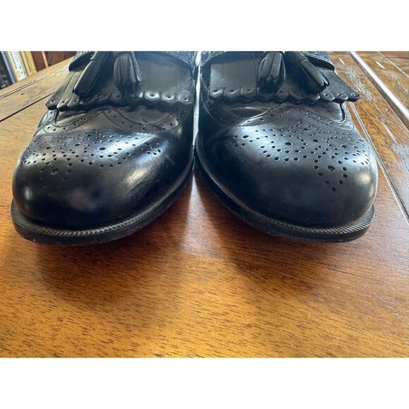 Bostonian Classics Tassel Loafers Mens 10M Black Leather Kiltie Brogue 20370 - Picture 8 of 11